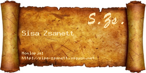 Sisa Zsanett névjegykártya